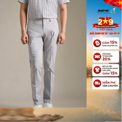 Quần kaki nam May 10 không ly mã 020124179KL 1KD