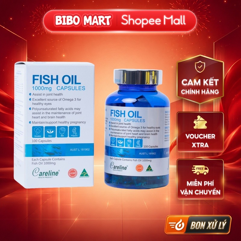 [MALL] TPBS viên uống dầu cá Careline Fish Oil (Hộp 100 viên) - BM001.2