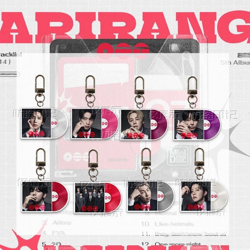 B S BS BTS < ARIRANG > Móc khóa Acrylic một con dấu Vinyl