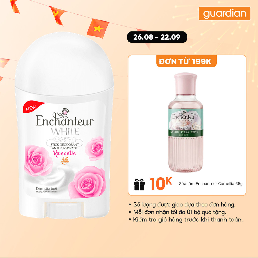 Sáp Khử Mùi Giúp Hỗ Trợ Sáng Da Romantic Enchanteur 40Gr