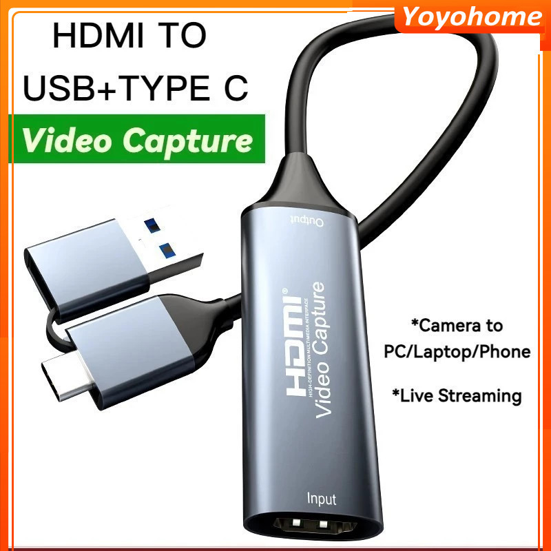 [🚚 Free shipping]Card ghi hình video 4k HDMI sang USB/Type-C Ugreen| Hỗ trợ Capture 4K30Hz| Độ phân