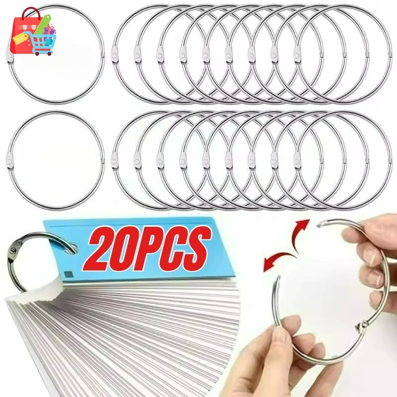 [Còn hàng] Album Photo Binder Circle - Nhẫn ràng buộc kim loại lá rời - Vòng kẹp trang sách chỉ mục 