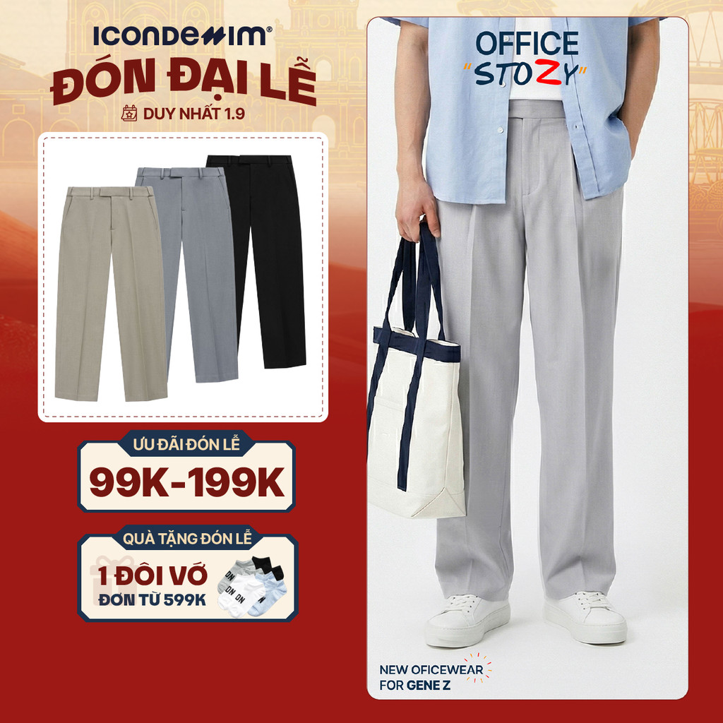Quần Tây Nam ICONDENIM City Straight Form Straight QTID0076