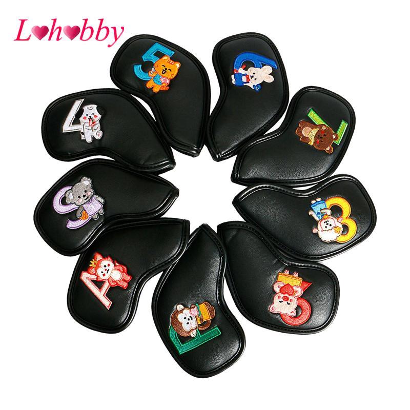 9x Golf Iron Headcover Set Golf Club Head Cover Golf Cue Wedges Tay áo cho người mới bắt đầu