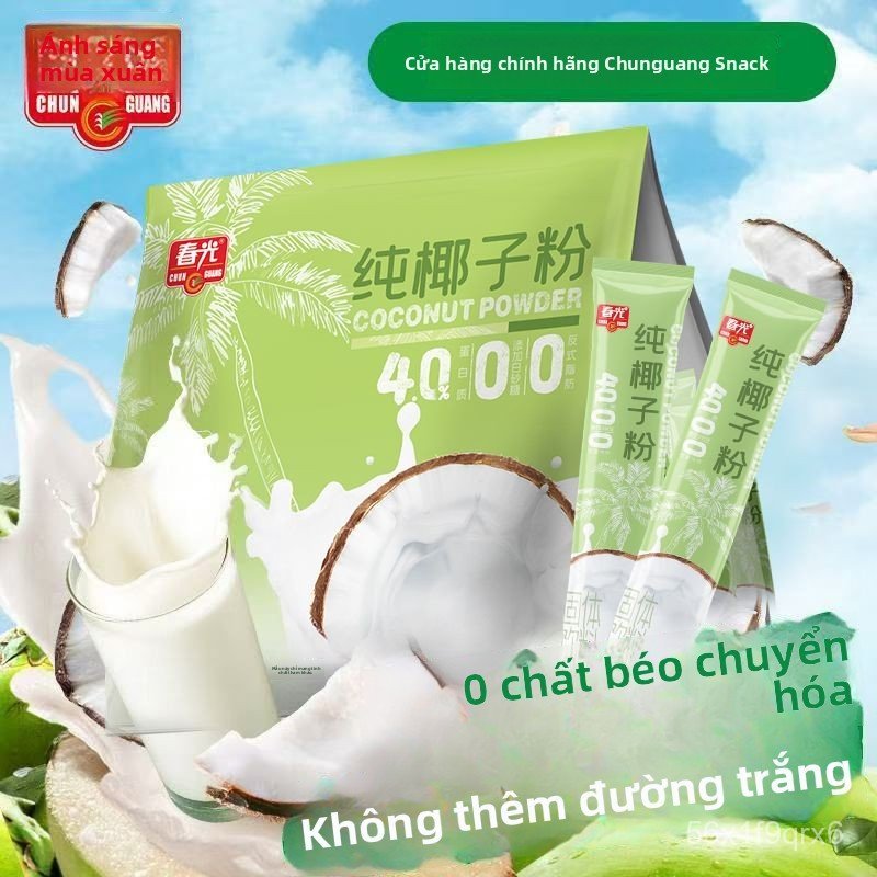 Bột cốt dừa nguyên chất Chun Guang 322g không đường, thức uống bổ dưỡng, giao nhanh