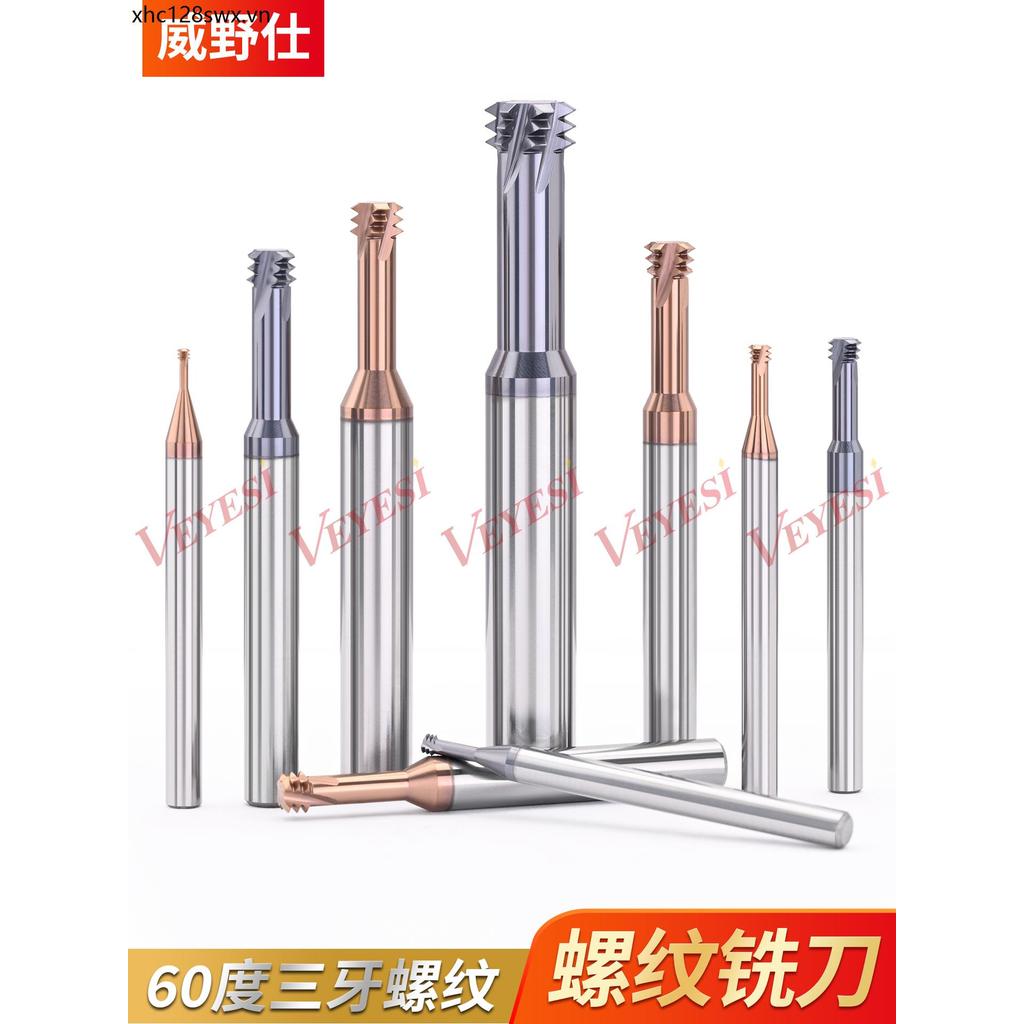 Máy phay ren bằng thép vonfram ba răng Trung tâm chế biến CNC Máy phay hợp kim Thép vonfram Hợp kim 