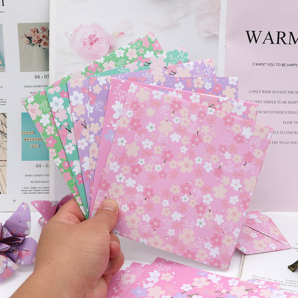 Boutique Hoa Hồng Vuông Origami Phong Cách Nhật Bản Hoa Ngàn Giấy Cần Cẩu Origami Flash Giấy Kim Cươ