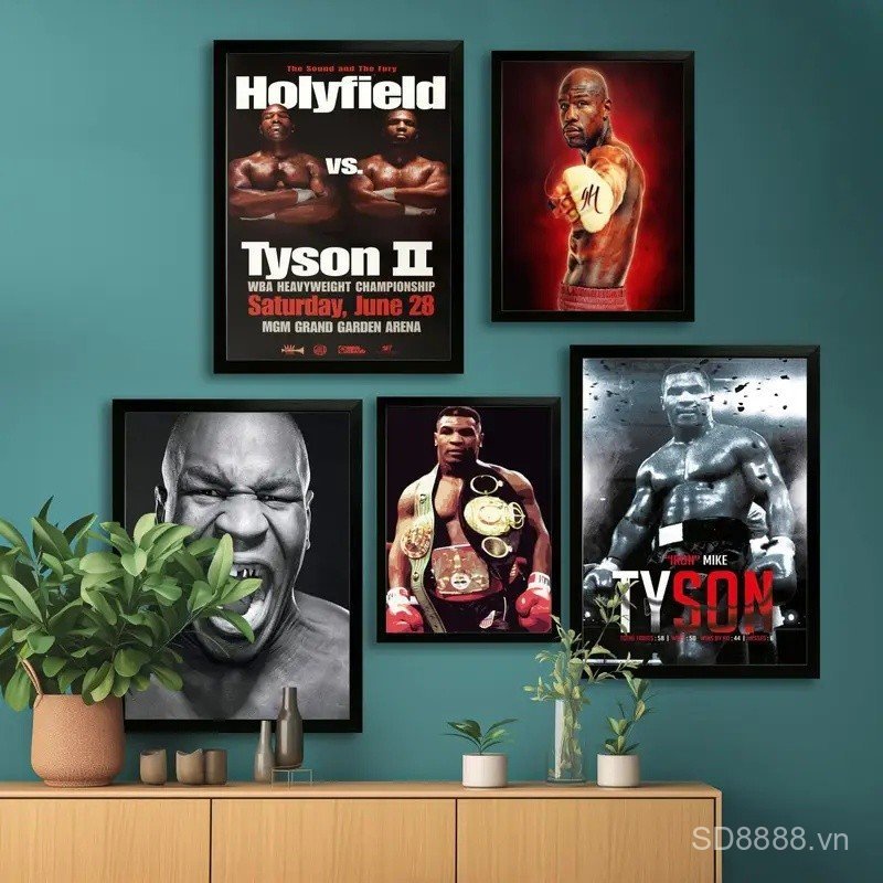 Mike tyson Canvas Nghệ Thuật Poster Và Nghệ Thuật Treo Tường, In Hình, Trang Trí Phòng Ngủ Gia Đình 