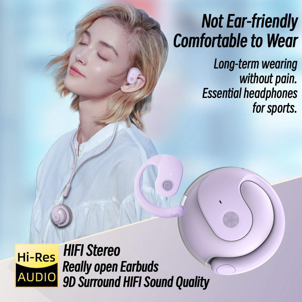 Chính Hãng OWS BY01 Không Dây Bluetooth 5.3 Tai Nghe Dẫn Xương Quả Bóng Dừa Nhỏ Thiết Kế Thân Trong 