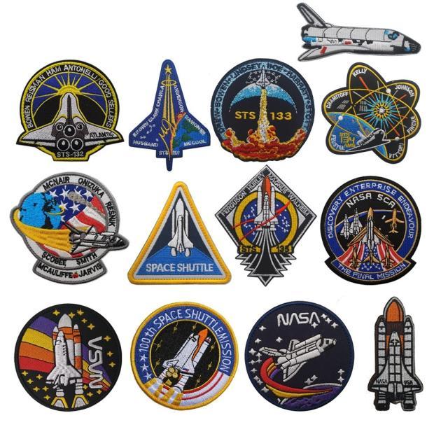 NASA STS Discovery Number Armband Flight Jacket Apollo Thêu Velcro Huy hiệu UAS NASA Patch