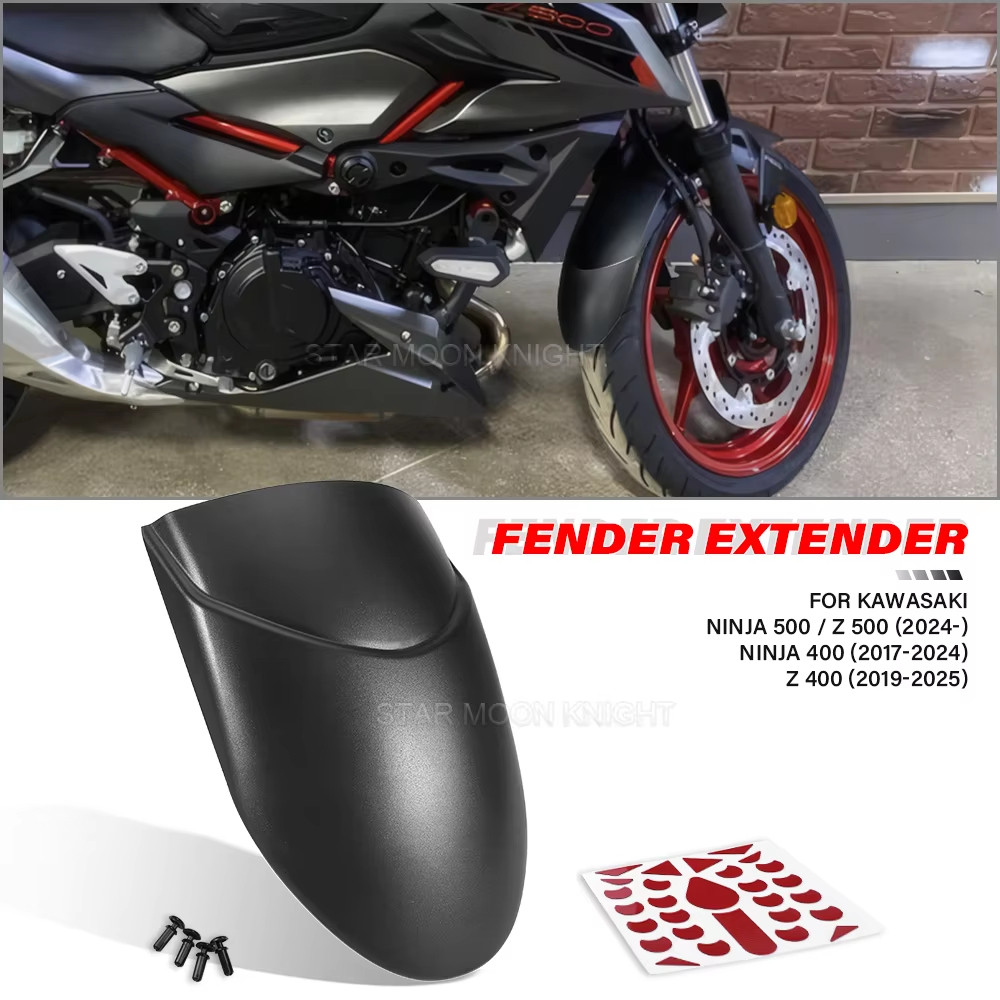 Dành Cho Kawasaki Z400 Z500 Fender Nối Dài Ninja500 400 Xe Máy ABS Phía Trước Chắn Bùn Bắn Bảo Vệ