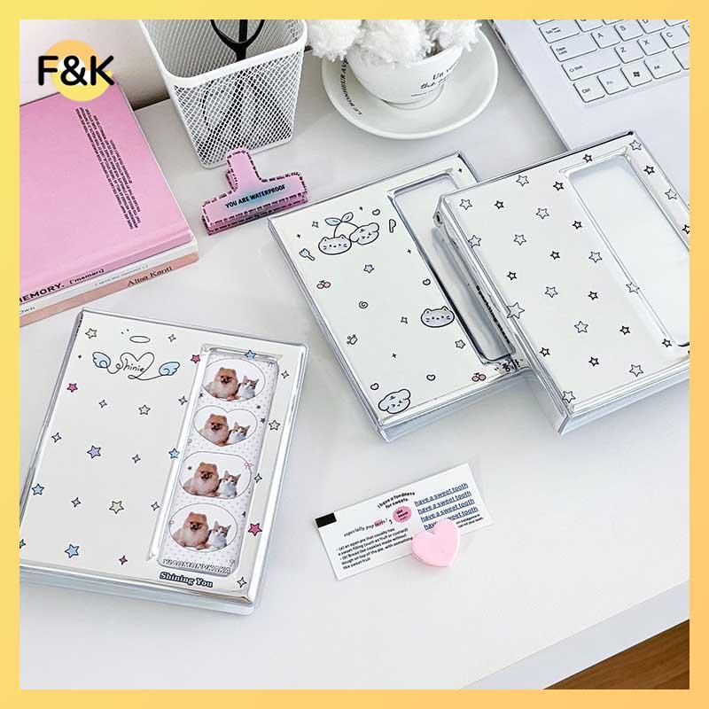 F & K Hoạt Hình 4 Lưới Idol Card Photo Booth Album Cho 40 Chiếc 2x6 Inch Dải Ảnh Đánh Dấu Trang 20 C