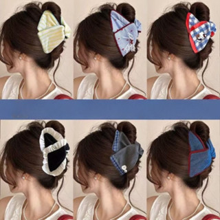  Kẹp tóc hình tam giác nơ cao cấp cho nữ 2025 kẹp tóc hình vỏ sò satin phía sau đầu kẹp tóc hình cá mập lớn   Hộp 2   