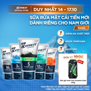 Sữa Rửa Mặt XMen 100g Dành Cho Nam Giới - Detox, Sáng Da, Ngừa Mụn, Sạch Sâu, Kiểm Soát Nhờn