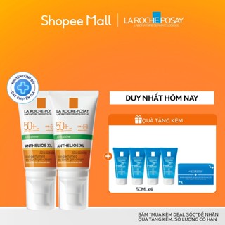 Bộ đôi kem chống nắng nâng tone cho da dầu La Roche-Posay Anthelios XL SPF50+ 50ml