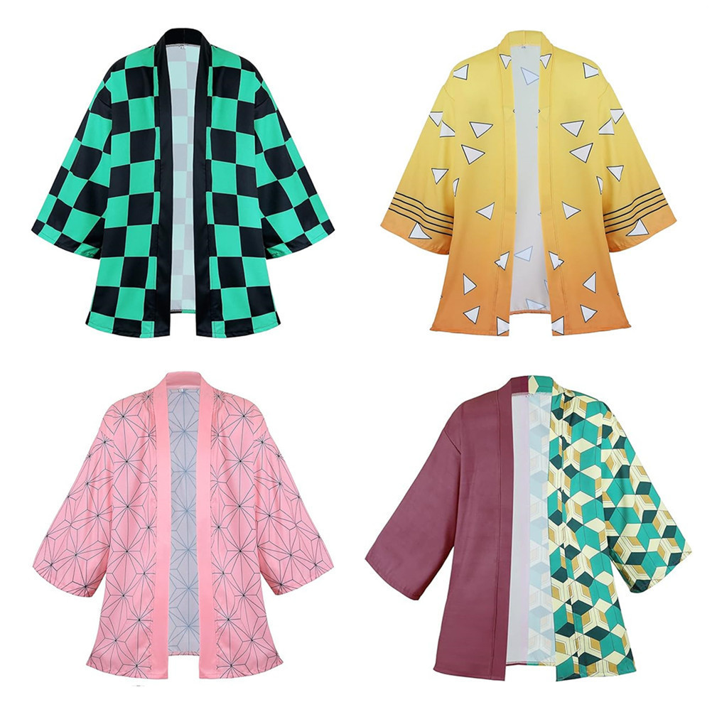 Anime hai chiều Tanjirou Nezuko In 3D Hàng hóa cos Cloak Haori 10.22y