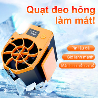  Quạt Mini Đeo Thắt Lưng F18 - Động Cơ Không Chổi Than - Quạt Làm Mát Lưng. Chạy 12h. Dung Lượng Chuẩn 10000mAh 