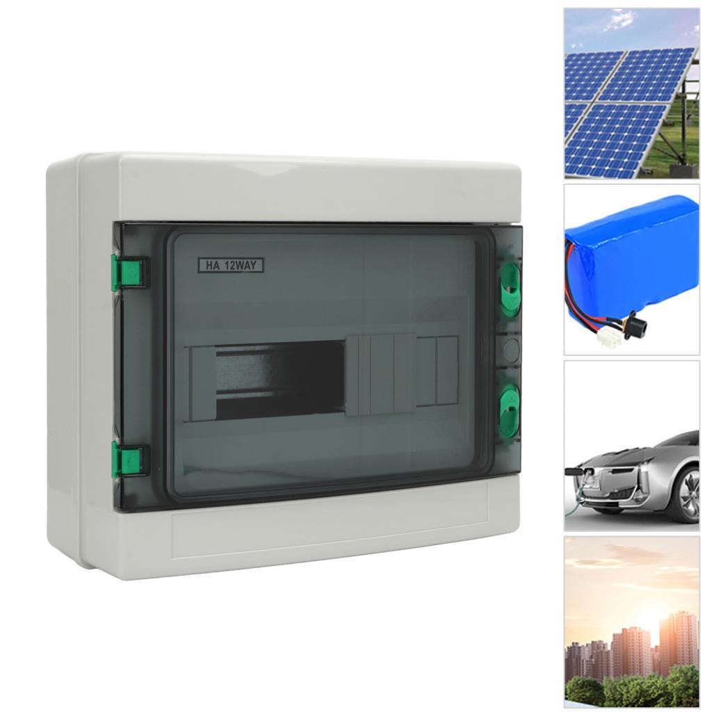 iuxishop PV Combiner Box Phân phối điện ngoài trời Kem chống nắng 12 chiều chống bụi cho gia đình