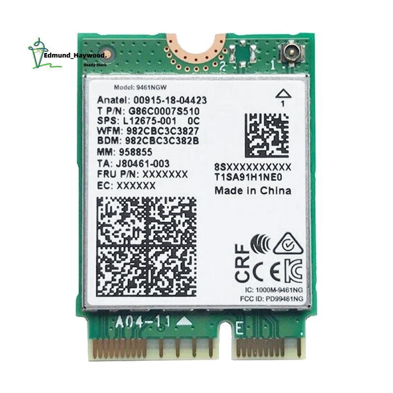 Bộ chuyển đổi không dây Thẻ PCB cho thẻ 9461NGW AC 9461 2.4G / 5G Băng tần kép 802.11AC M2 Key E CNV