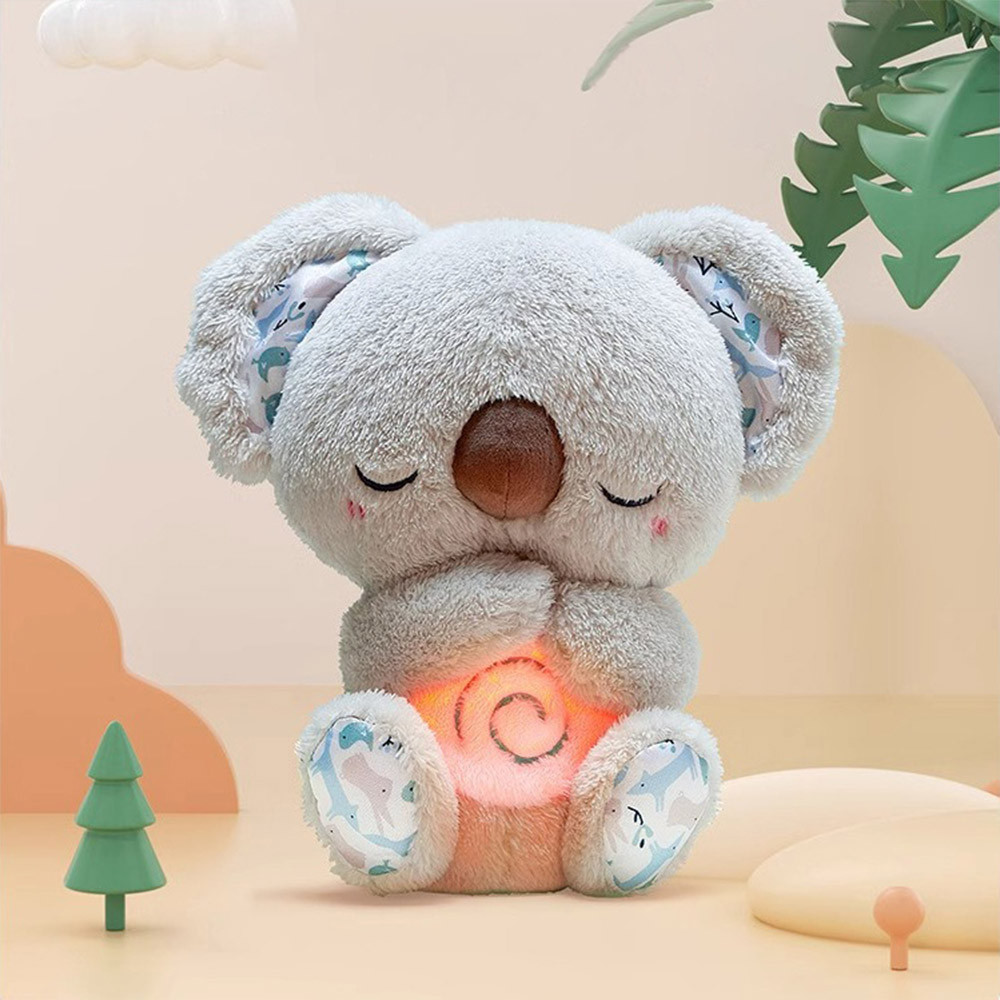 Breathing Koala Baby Soothing Koala Plush Doll With Light and Music Baby Sleeping Companion Toy