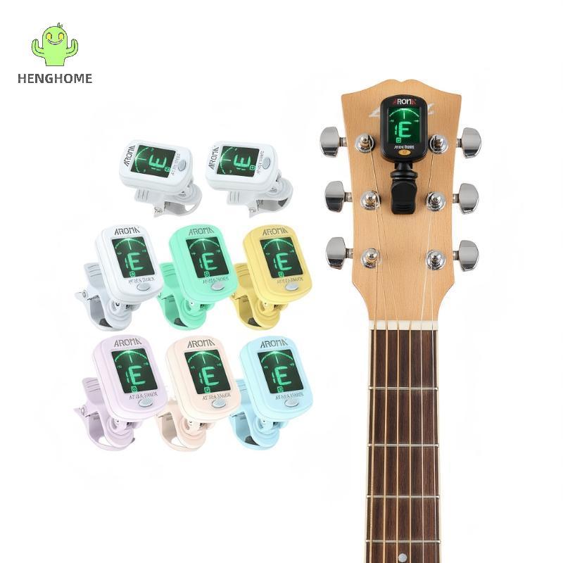 HENGHOME Nhiều Màu Sắc AT-01A Guitar Tuner Xoay Clip-on Chỉnh Điện Tử Kỹ Thuật Số Màn Hình LCD Cho Đ