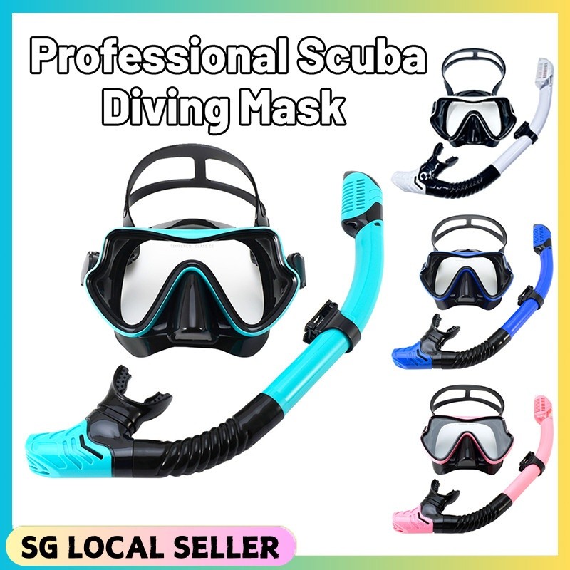 SG REDAY STOCK Professional Scuba Diving Masks Snorkeling Set Adult Silicone Skirt AntiFog Goggles G
