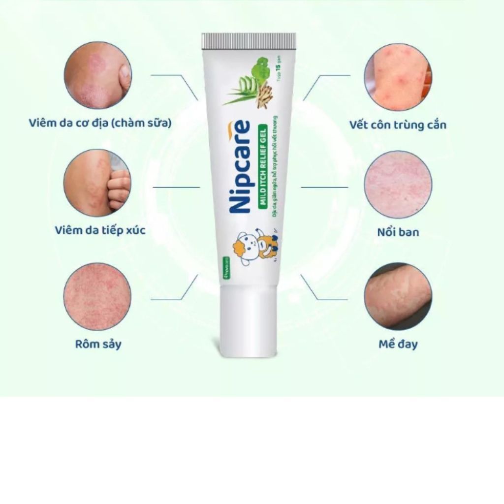 Gel bôi Nipcare Mild Itch Relief 15g - Nipcare giảm ngứa, dịu da, hỗ trợ phục hồi vết thương