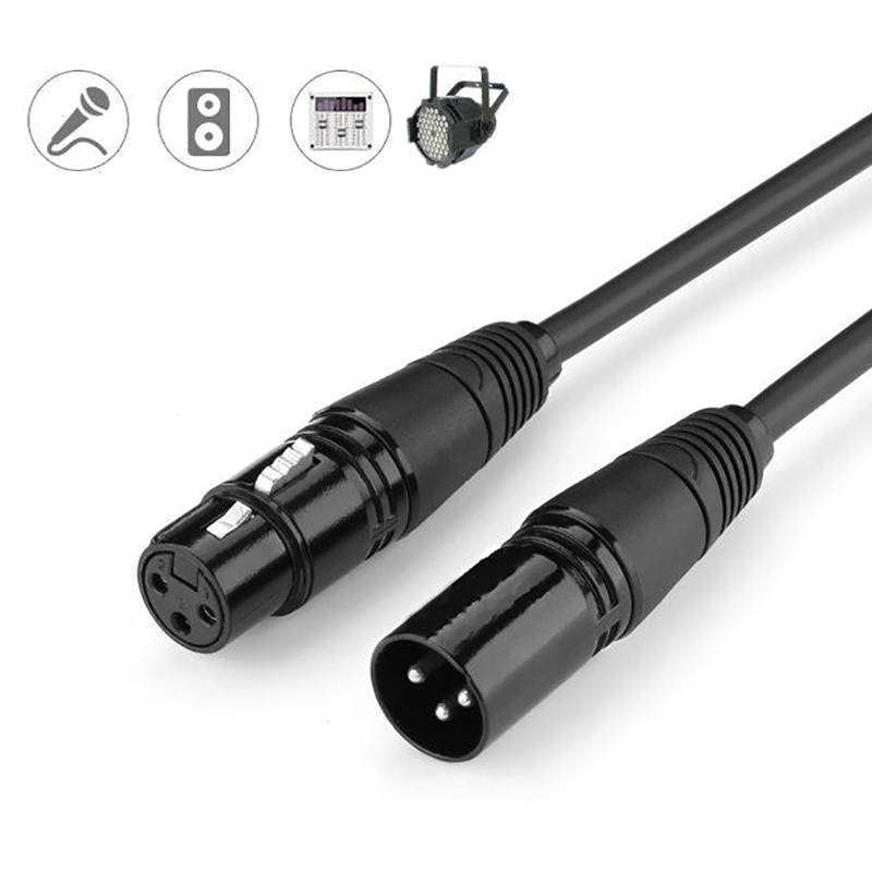 Ha DMX 3-PIN DMX512 Cáp Nam Sang Nữ LED PAR Đèn Sân Khấu DMX Dây Tín Hiệu Dj Thiết Bị DMX512 Dòng Tí