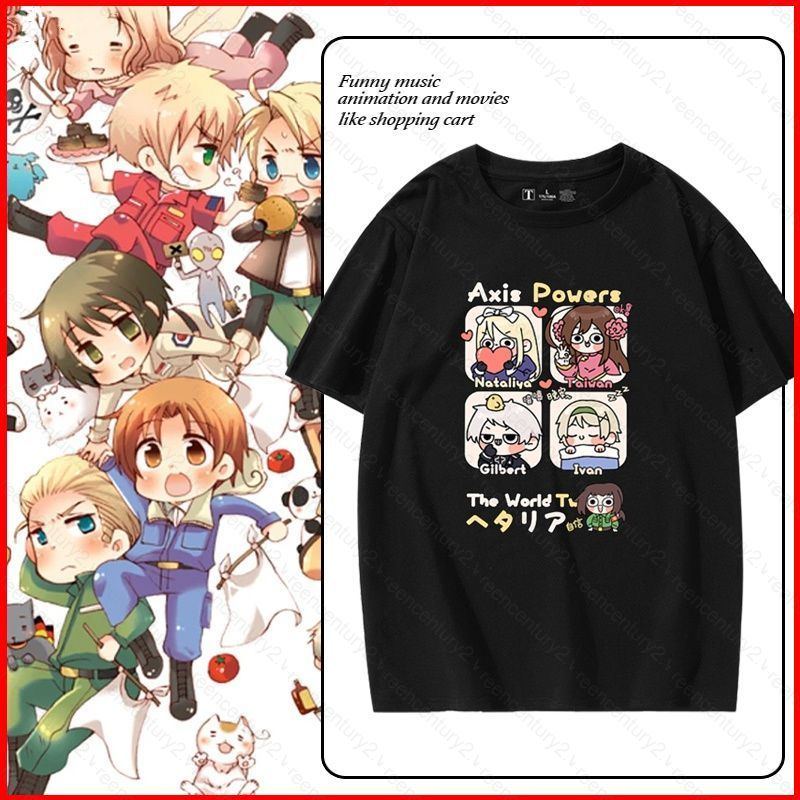 Áo thun ngắn tay Hetalia Axis Powers APH mùa hè Anime