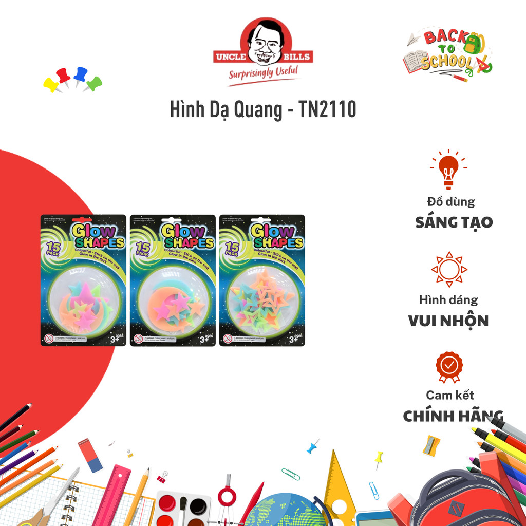 Hình Dạ Quang - 3 Mẫu UNCLE BILLS TN2110