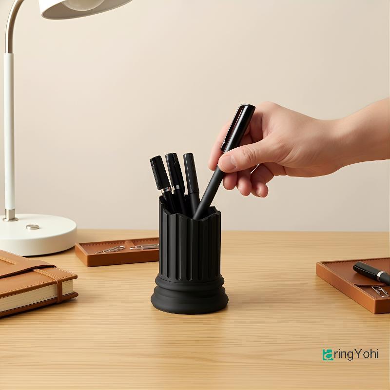 AringYohi] Hộp lưu trữ không đều Hộp đựng bút Hy Lạp cổ đại Trụ cột La Mã Polyresin Hộp đựng 1 mảnh 
