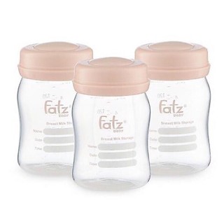 Set 3 bình sữa 150ml Fatzbaby an toàn không BPA chống sặc núm ti mềm cho bé chính hãng