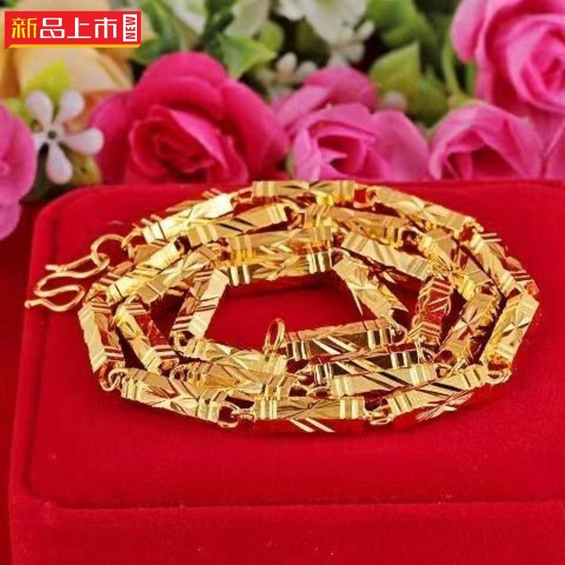 Việt Nam Cát Vàng Chắc Chắn Vòng Cổ Việt Nam Cát Vàng Nam Lục Giác Cột Vòng Cổ Cát Vàng Tre Vòng Cổ 