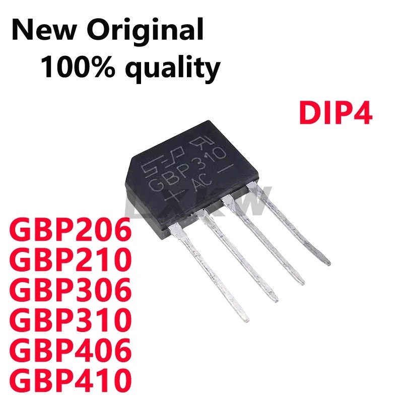 5 CÁI GBP206 GBP210 GBP306 GBP310 GBP406 GBP410 DIP4 Chân phẳng chỉnh lưu cầu ngăn xếp Còn hàng bán 