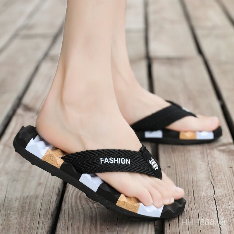 Nam Mới Flip-Flops Mùa Hè Chống Trơn Trượt Ngoài Trời Dép Flip-Flops Nam Flip-Flops Cao Su Đi Biển G