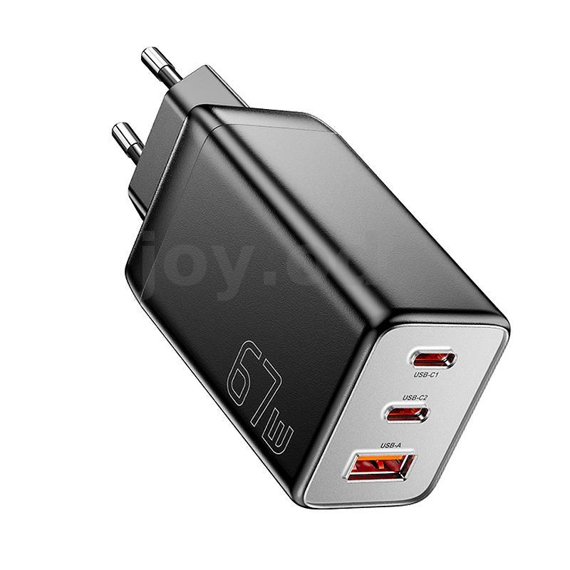 [GaN Tech] Bộ sạc PD USB 3 cổng ESSAGER 67W 2USB-C + USB-A QC3.0 2.0 PD AFC FCP SCP BC1.2 DCP Apple2