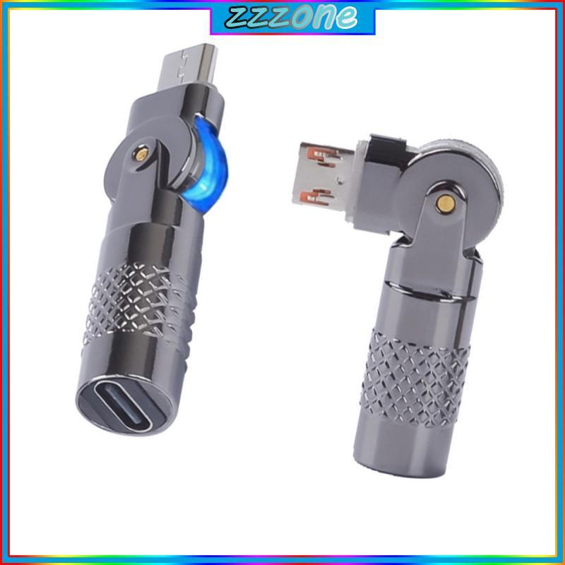 Zzz Type C USB sang Type C Bộ chuyển đổi USB Nhôm góc 90 độ để chơi game