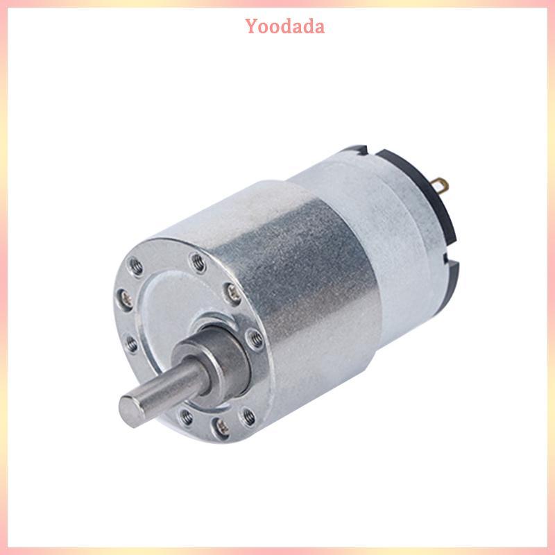 Động cơ siêu tốc YOO 6V 12V 24V 7RPM 960RPM Trục đầu ra lệch tâm JGB37-520