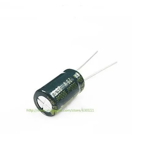 100 CÁI 1000UF 25V Ele Tụ điện ctrolytic tần số cao 25v1000uf 10 * 16mm