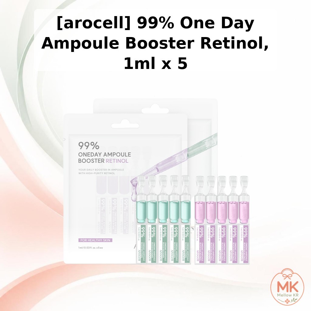 [arocell] 99% One Day Ampoule Booster Retinol, 1ml x 5/ Serum Hàn Quốc/ Retinol Booster/ Chính hãng 