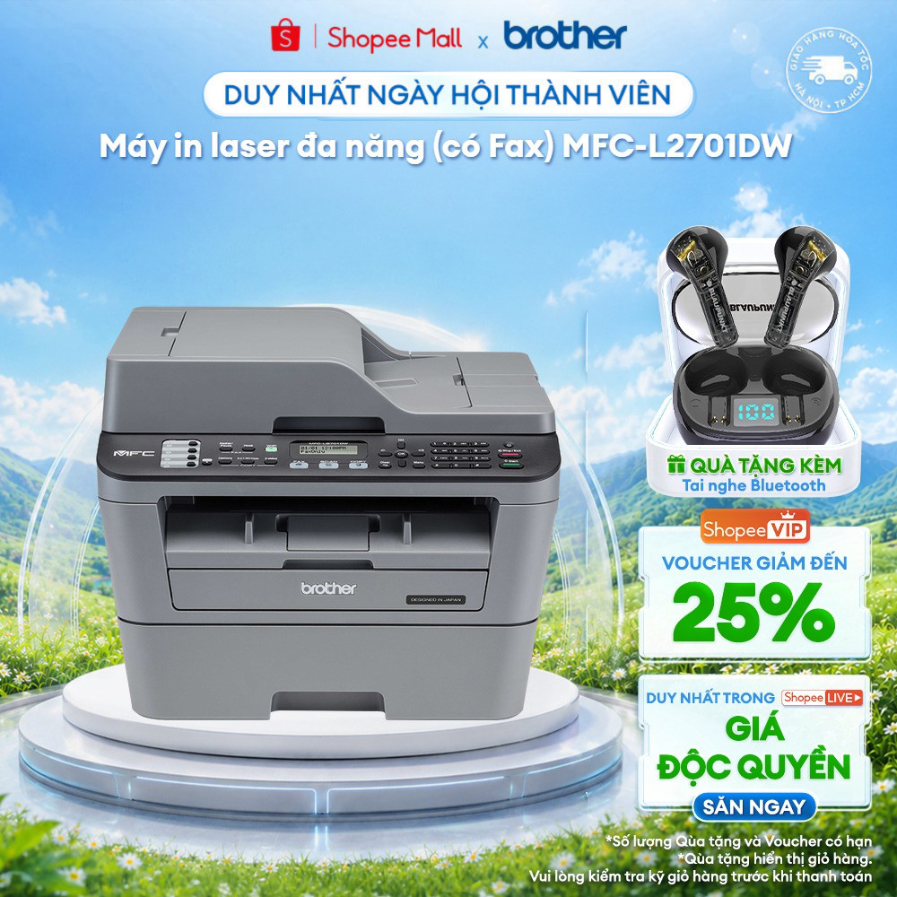 Máy in laser đa năng Brother MFC-L2701DW