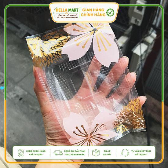 100 Khay Túi Trung Thu Hoa Mai 125 150g 200g Bao Bì Đựng Bánh Trung Thu Khay Túi Bánh Đóng Gói Bánh