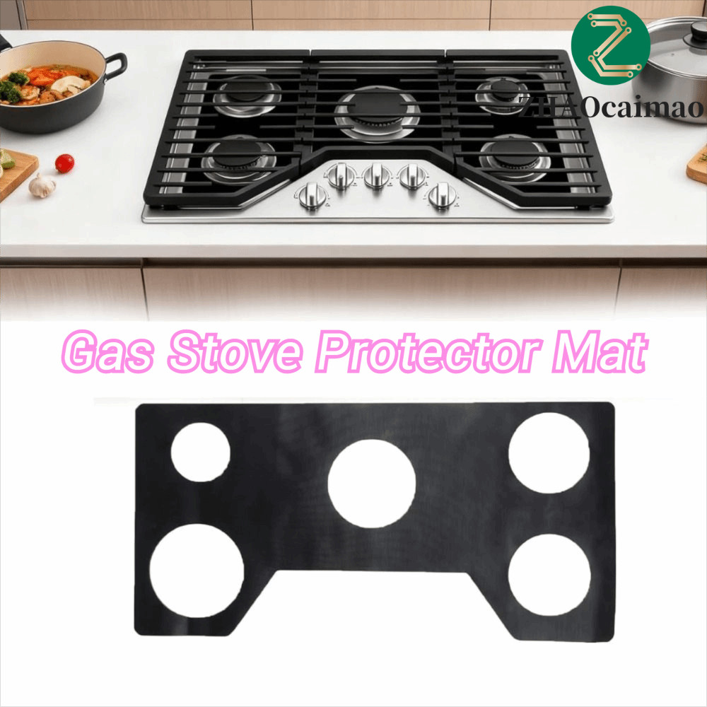Vỏ bếp gas ZHAOCAIMAO, Thảm bảo vệ bếp gas bằng silicon chống dính, Tấm đệm bếp gas chịu nhiệt hình 