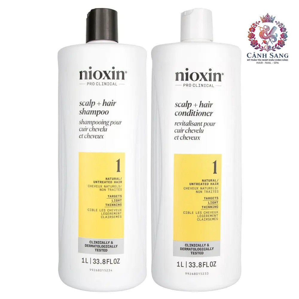 Dầu gội xả chống rụng tóc Nioxin System 1 1000mlx2 .CS
