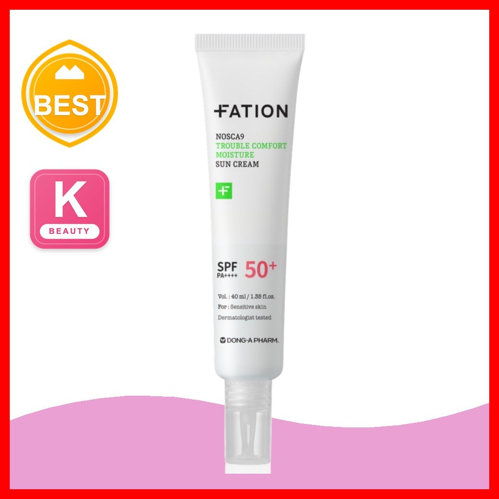 [fation] Kem chống nắng Nosca9 Trouble Comfort Moisture, SPF50 + PA + + +, 40ml, 1pc / Kem chống nắn