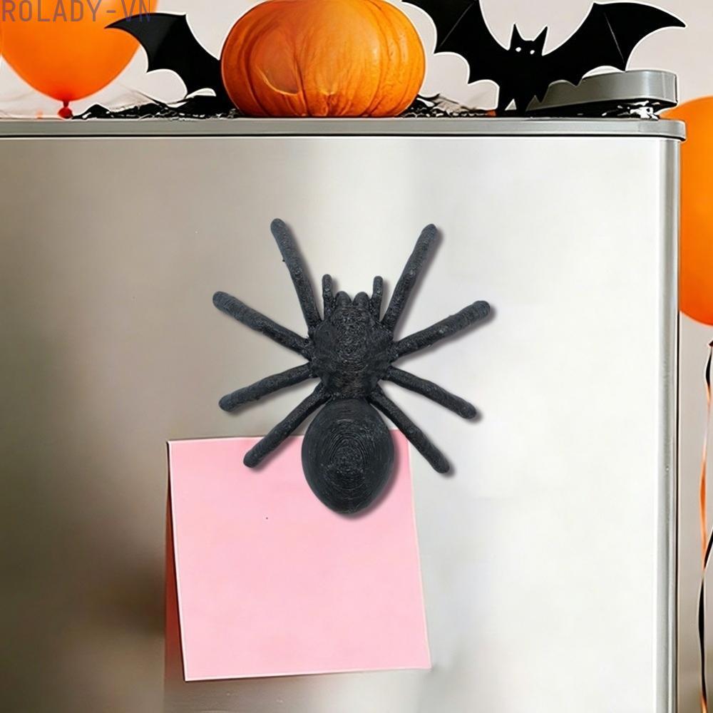 #ROYALLADY#Cartoon Spider Fridge Magnet Black Plastic Halloween Seasonal Refrigerator Decor