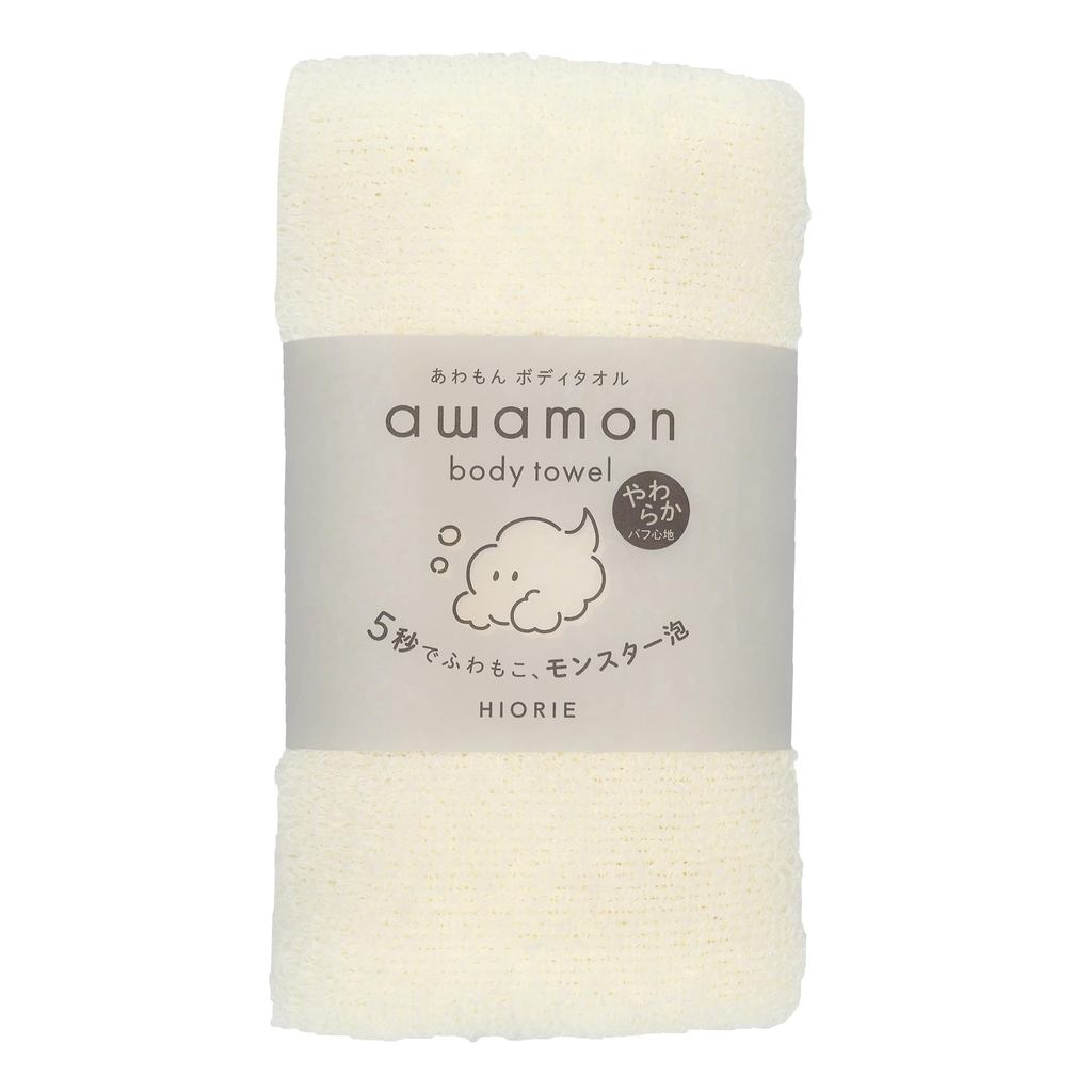 hiorie Awamon Body Towel - Soft, Quick-Foaming Japanese Bath Towel (Single/Set)/ Direct from JAPAN
