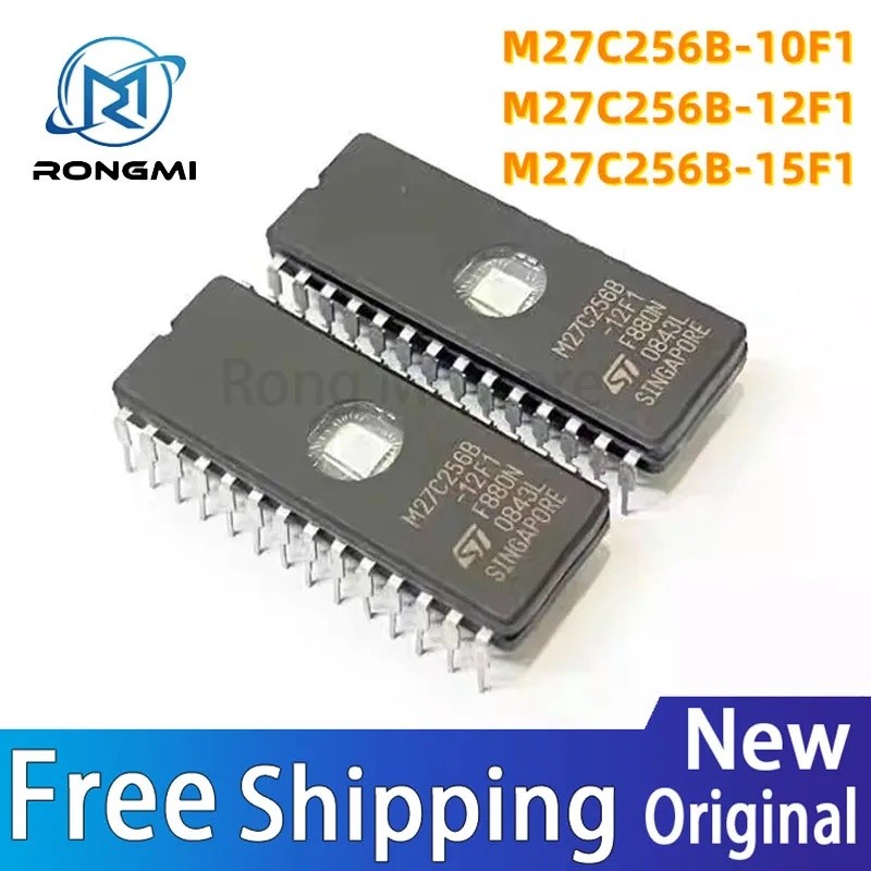 5 Cái / 10 Chiếc M27C256-10F1 M27C256B-10F1 M27C256 27C256 M27C256B DIP28 IC EPROM UV 256KBIT 100NS 