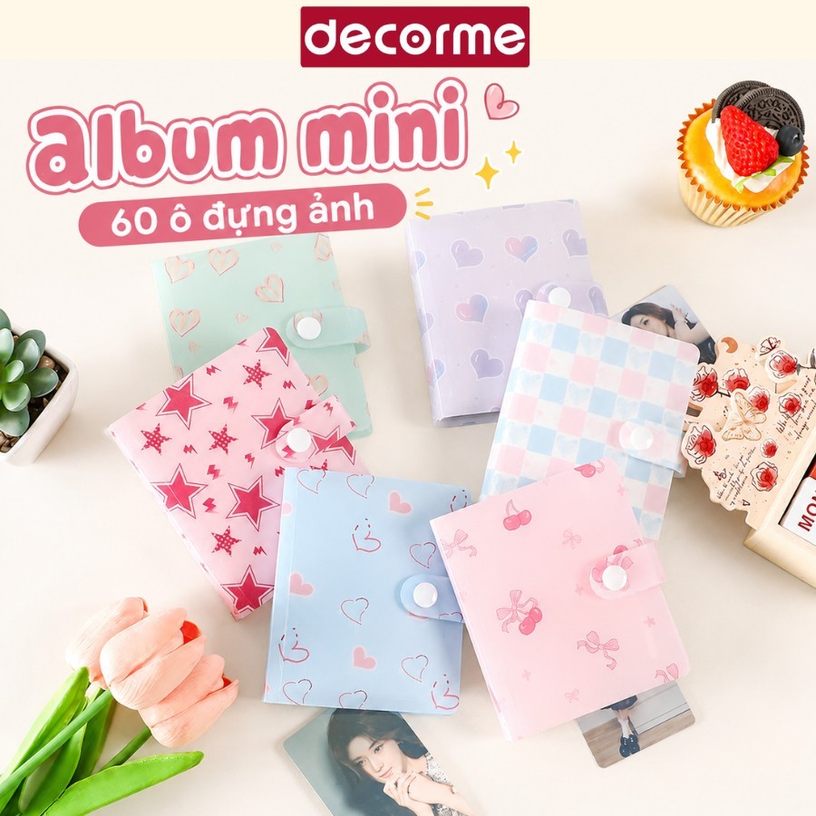 Collect book ảnh 60 ô mini collect book đựng ảnh, photocard, sticker trong suốt sưu tầm card idol bo