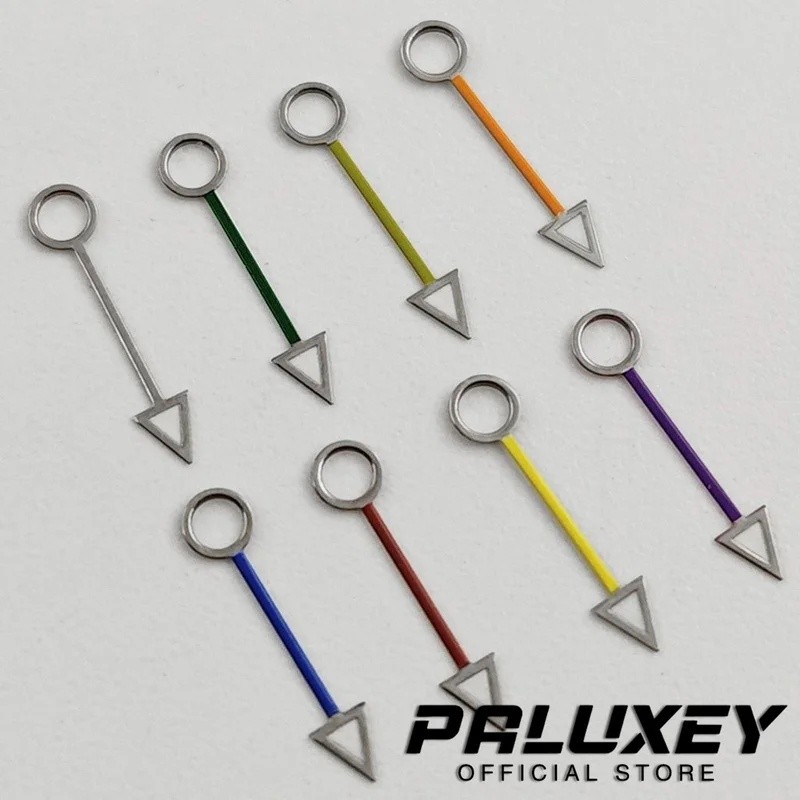 PALUXEY 12.5MM GMT NH34 Bạc Vàng Đen Cam Xanh Đỏ GMT Đồng Hồ Tay Dạ Quang Thích Hợp Cho NH34A 4R34 B